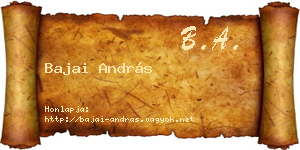 Bajai András névjegykártya